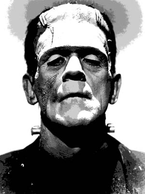 Karloff as Frankenstein